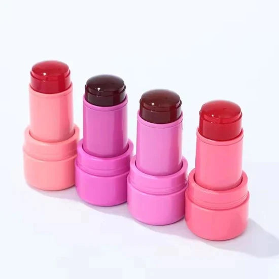 Huxia Beauty Jelly Blush Stick Multi-Function Cheek Lip Tint Makeup Moisturizing Lasting Red Pink Makeup Blusher For Girls And For Women