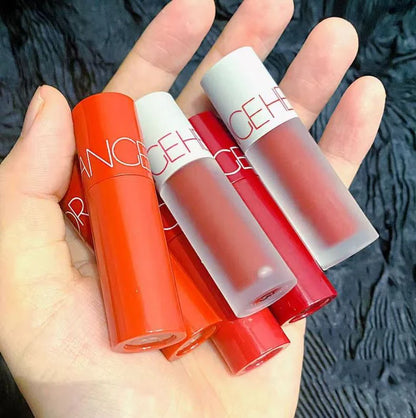 HERORANGE 3Pcs Tinted Lip Gloss Velvet Matte Waterproof Lip Gloss