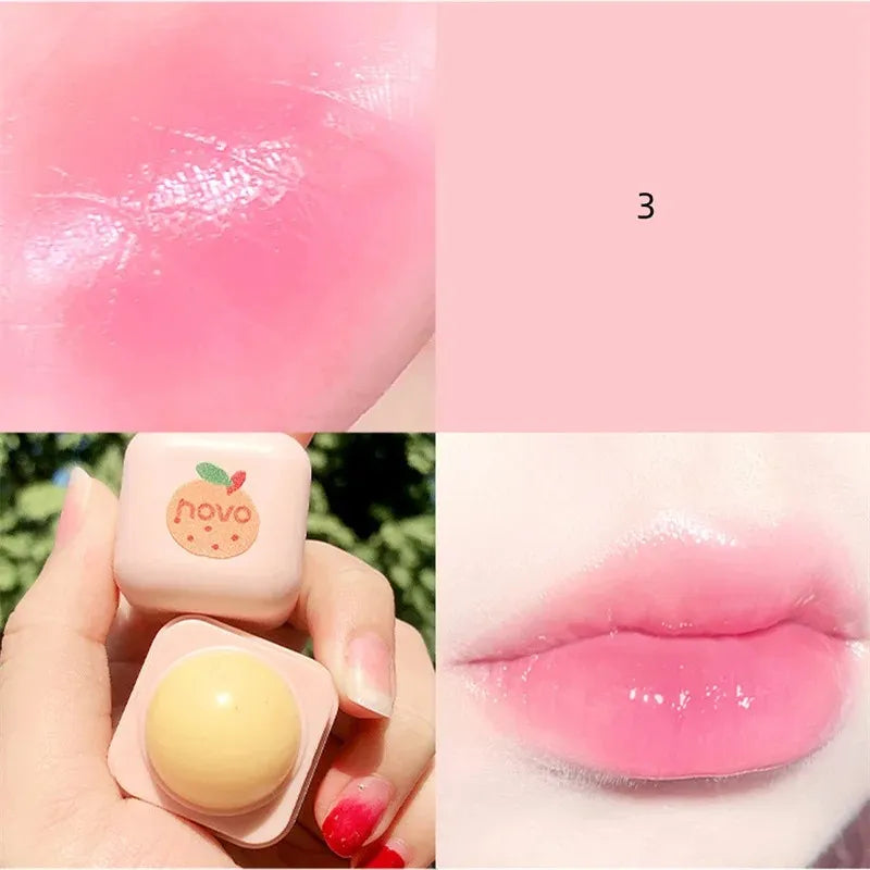 Mini Pudding Change Lip Balm Lasting Nutritious Lipstick Peach Lip Care Lipstick Base Transparent Repair Lipgloss