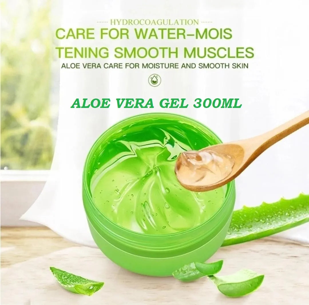 Pack of 5 99.9% Naturally & Moisturizing Aloe Vera Gel Face Cleansing Aloe Vera Gel (80ml,120ml,160ml,260ml & 300ml Jar)