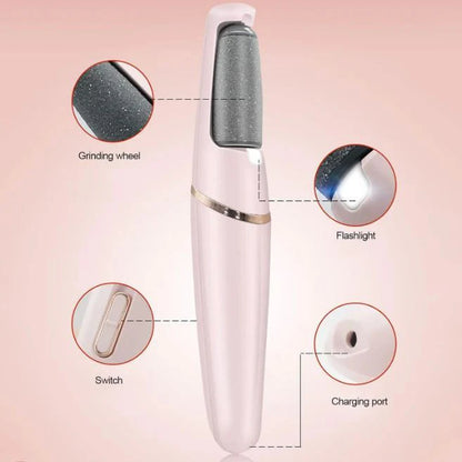 Electric Foot Callous Remover Power Source/Cell Both Foot File & Dead Skin Remover For Feet, Professional Pedi Foot Care Hard Cracked Dry Skin Finishing Touch Flawless Pedi File
