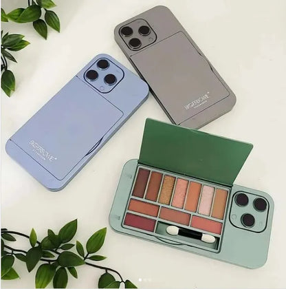 14 Pro Max Iphone Shaped Eyeshadow Palette with Mirror Back