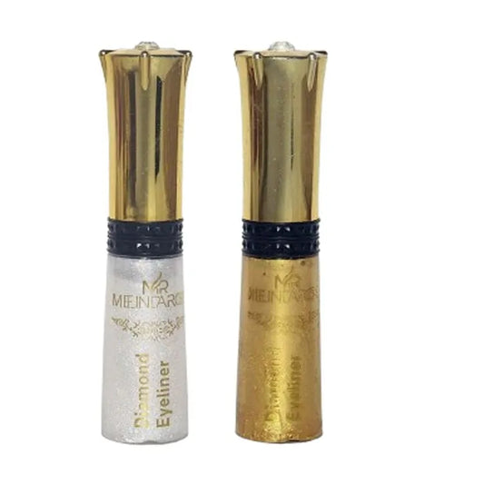 Huxia Beauty Pack Of 2 Diamond Liquid Glitter Eyeliner Gold & Silver