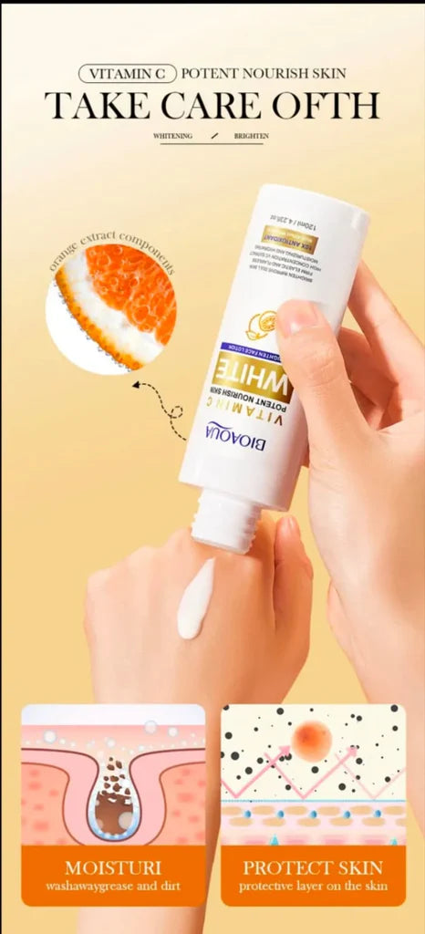 BIOAQUA Vitamin C Organic Extract Whitening Moisturizing Fragrance Smooth Whitening Lotion BQY88623