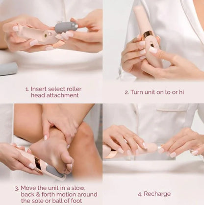 Electric Foot Callous Remover Power Source/Cell Both Foot File & Dead Skin Remover For Feet, Professional Pedi Foot Care Hard Cracked Dry Skin Finishing Touch Flawless Pedi File
