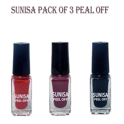 New Sunisa pack of 3 Matte Nail Polish / Peel Off