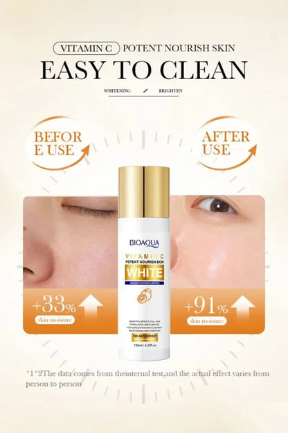 BIOAQUA Vitamin C Organic Extract Whitening Moisturizing Fragrance Smooth Whitening Lotion BQY88623