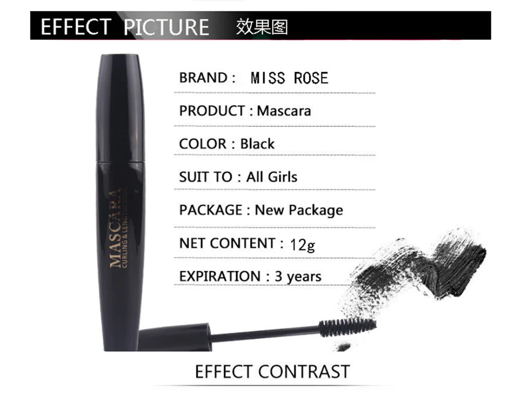 Miss Rose Big Eye Thick Natural Curling Volumizing Lengthening Mascara