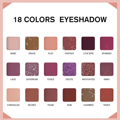 Nude 18 Colors Shimmer Eyeshadow Palette Matte Pigment Shimmer Diamond Eye Palette