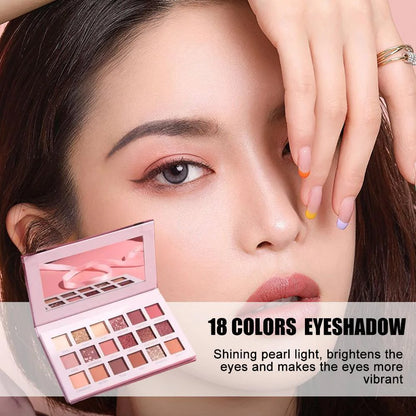 Nude 18 Colors Shimmer Eyeshadow Palette Matte Pigment Shimmer Diamond Eye Palette